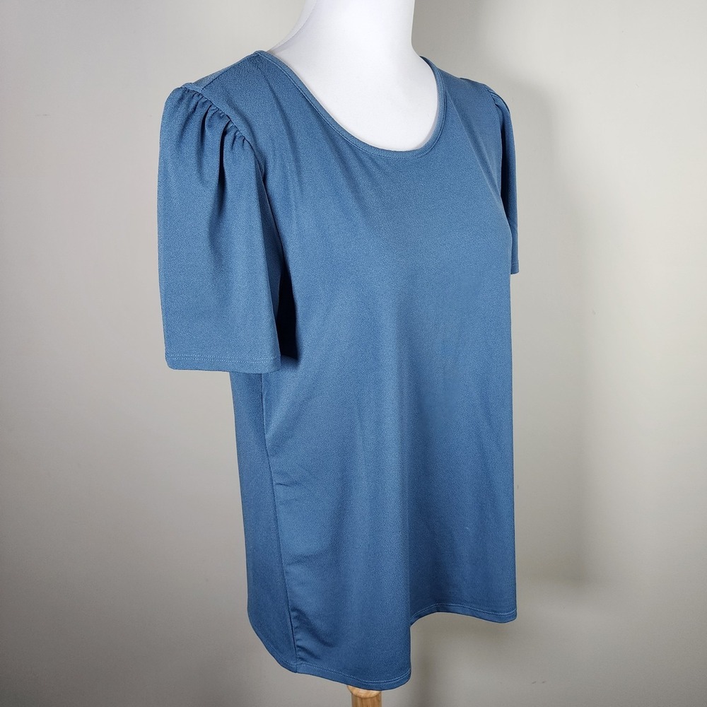 Philosophy By Anthropologie Shirt Womens Large Blue Top Career‎ Casual Blue Tee